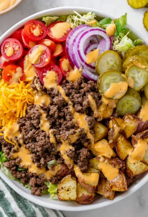 Easy Burger Bowl