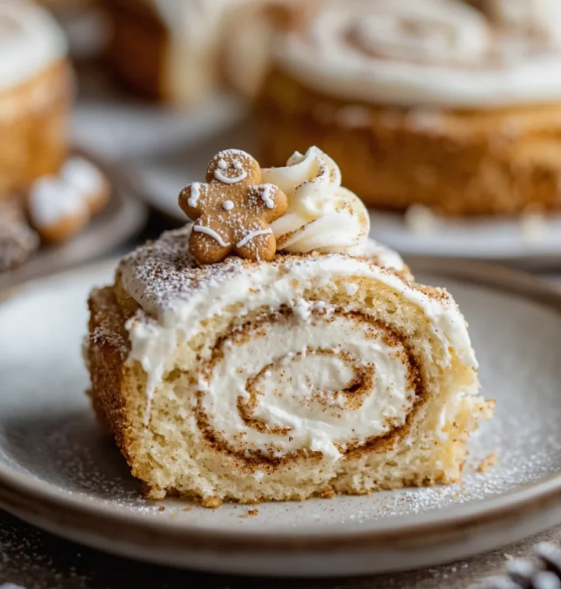 Gingerbread Roll Cake