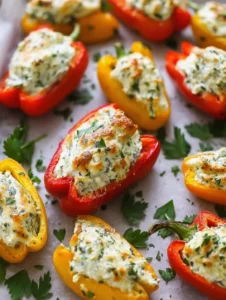 Herb Cream Cheese Stuffed Mini Peppers for Flavorful Snacking