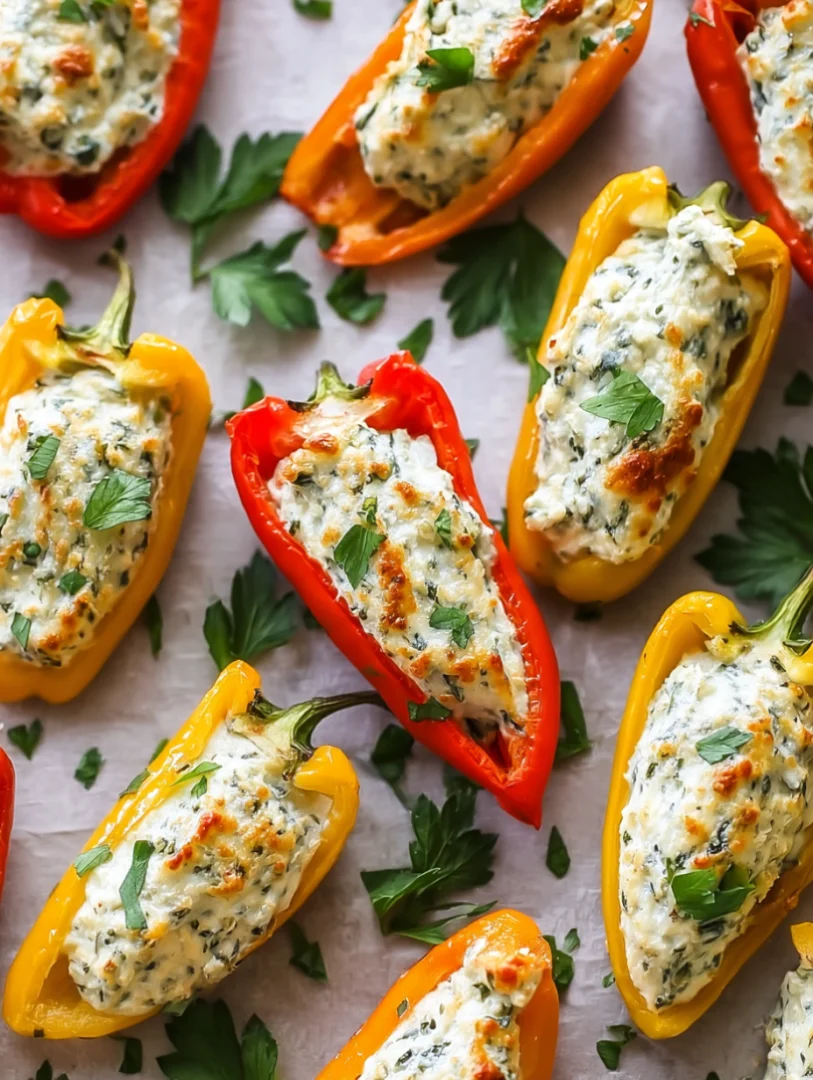Herb Cream Cheese Stuffed Mini Peppers - herb-cream-cheese-stuffed-mini-peppers-for-flavorf-3