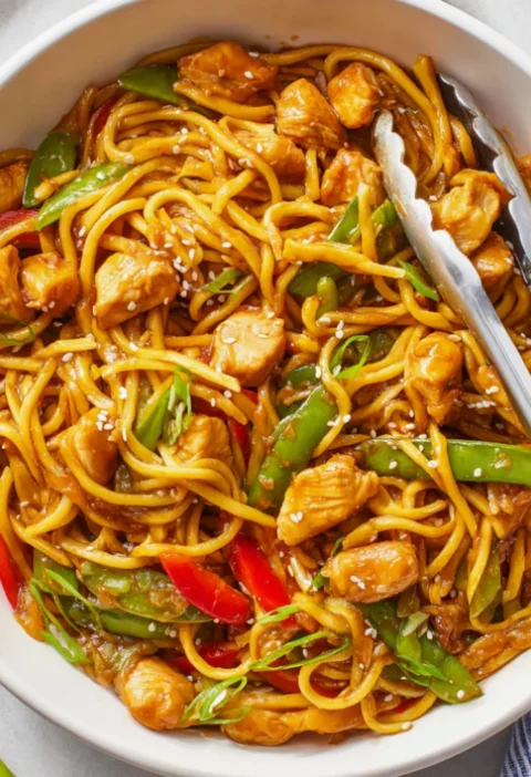 Honey Garlic Chicken Noodles