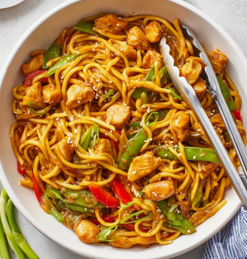 Honey Garlic Chicken Noodles