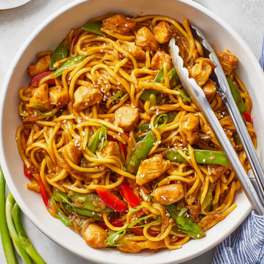 Honey Garlic Chicken Noodles