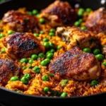 One Pan Sticky Buffalo Ranch Chicken And Rice