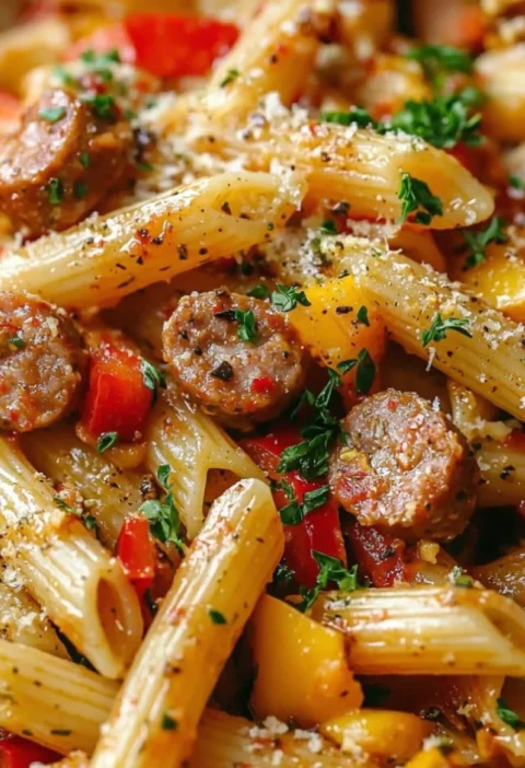 One Pan Smoky Cajun Butter Sausage Penne
