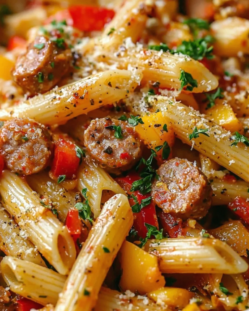 One Pan Smoky Cajun Butter Sausage Penne