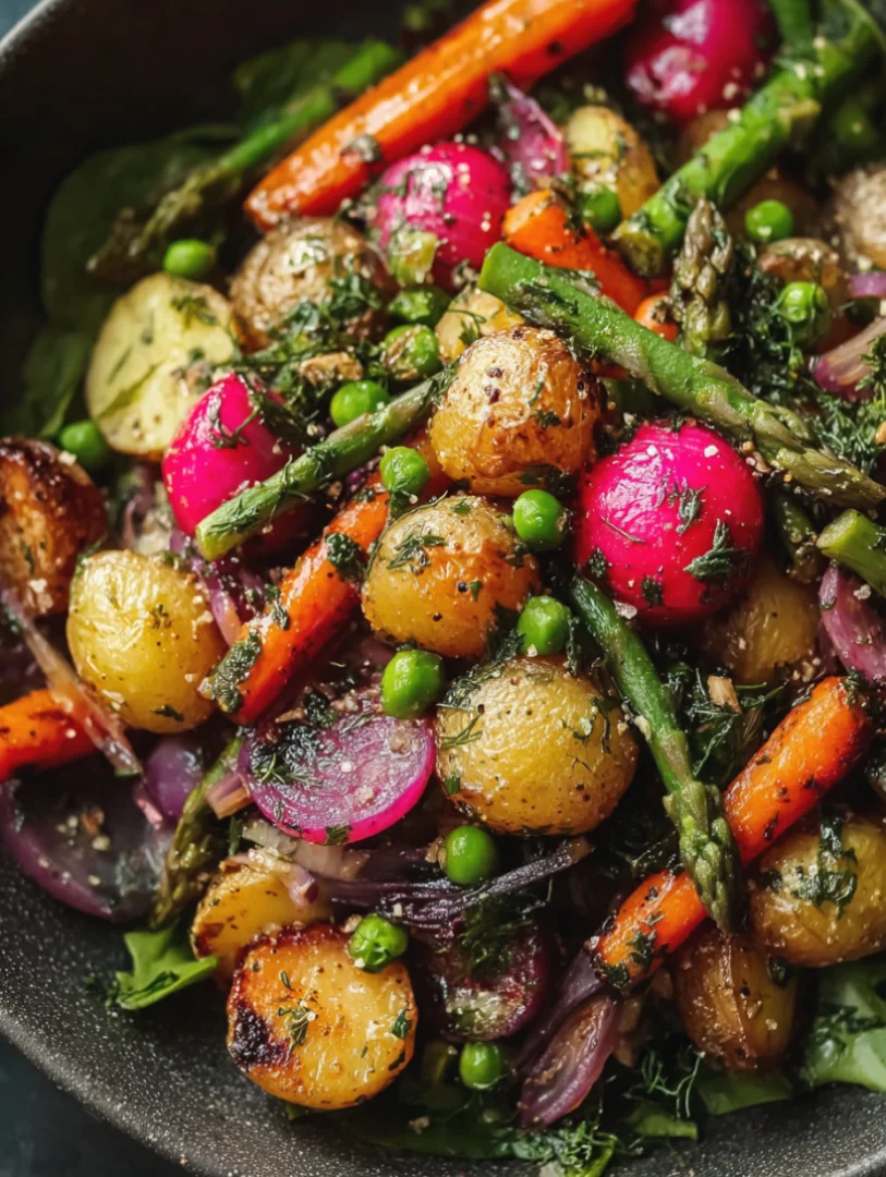 Spring Salad With Roasted Veggies And Zesty Mustard Vinaigrette - spring-salad-with-roasted-veggies-and-zesty-mustar-3