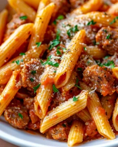 Sweet Smoky BBQ Garlic Butter Sausage Penne