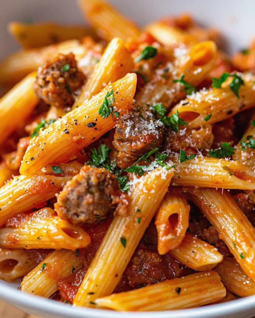 Sweet Smoky Bbq Garlic Butter Sausage Penne - sweet-smoky-bbq-garlic-butter-sausage-penne-3
