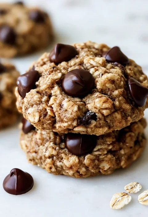 Delicious 3-Ingredient Banana Oatmeal Cookies with Chocolate Chips