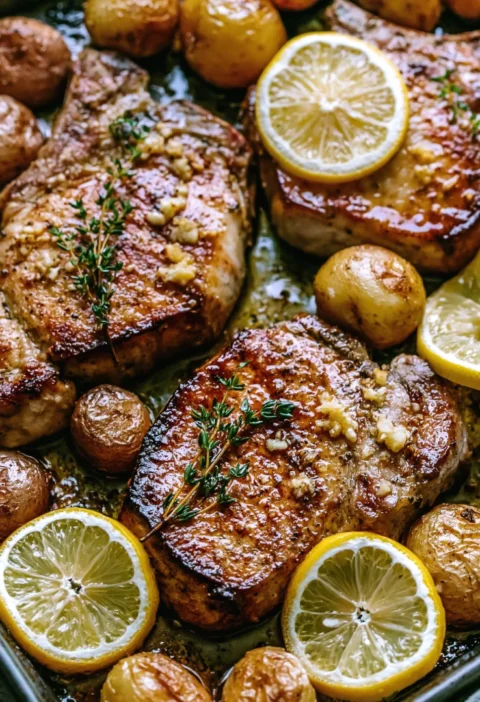 Juicy Air Fryer Sheet Pan Lemon Garlic Lamb Chops Delight