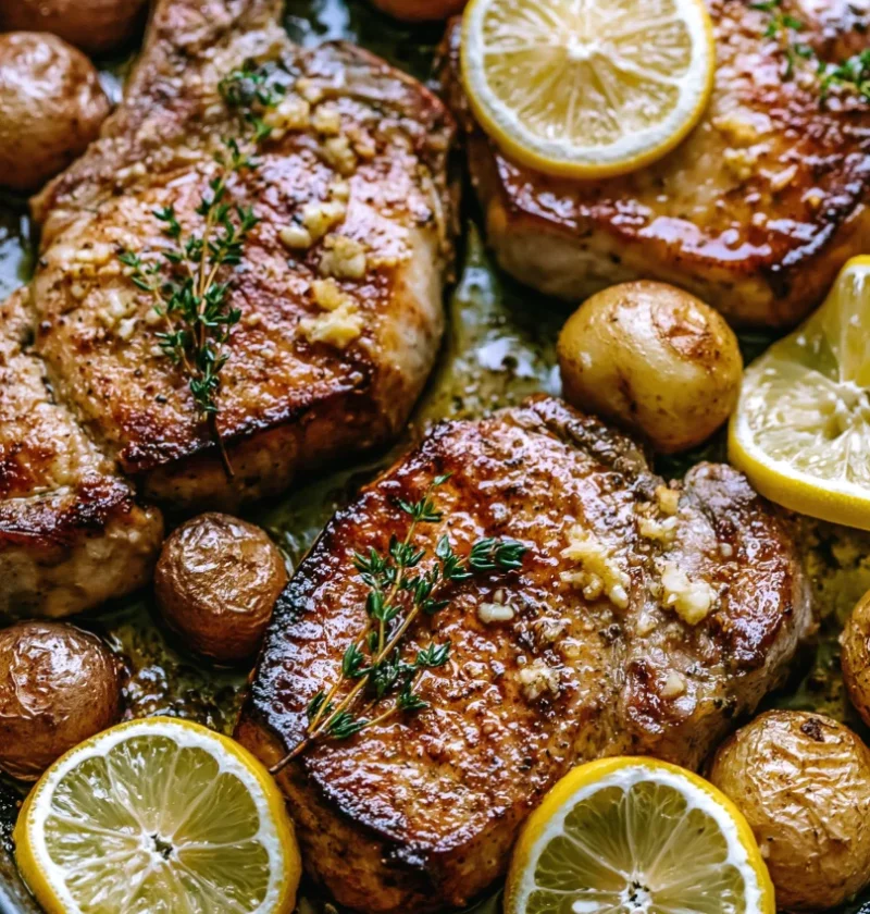 Juicy Air Fryer Sheet Pan Lemon Garlic Lamb Chops Delight