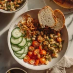 Spring Orzo Pasta Salad with Creamy Basil Vinaigrette