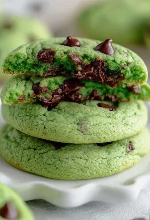 Mint Chocolate Chip Cookies