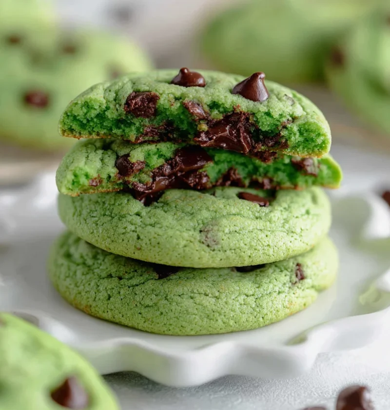 Mint Chocolate Chip Cookies