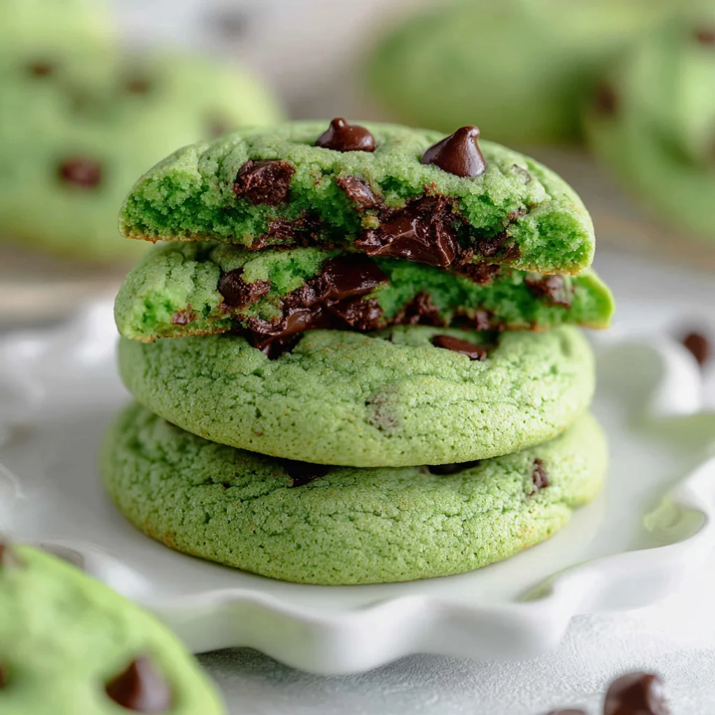 Mint Chocolate Chip Cookies