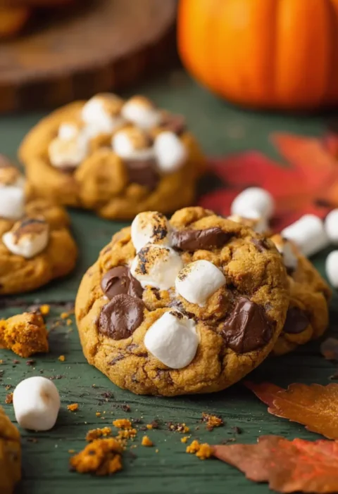 Pumpkin S’mores Cookies
