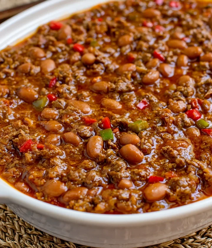 Saucy Loaded Baked Beans with Ground Beef