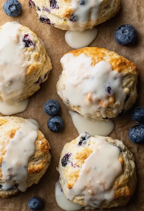 Sourdough blueberry biscuits