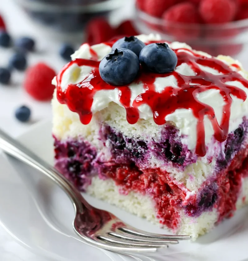 Summer Berry Sheet Cake
