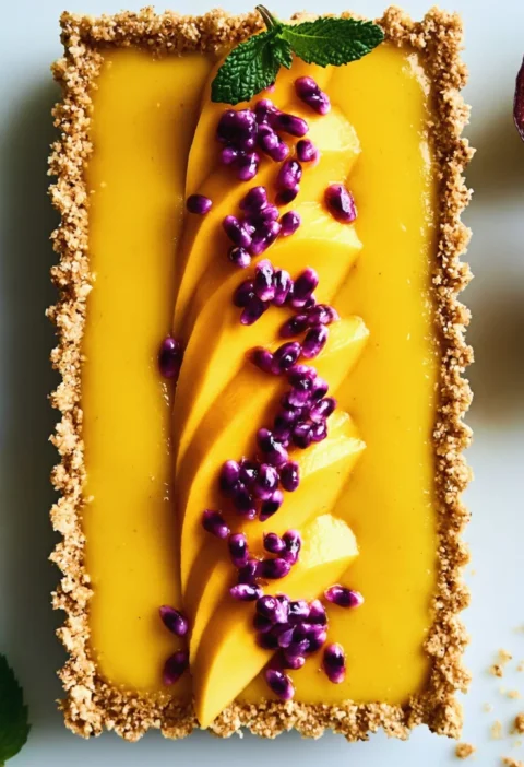 Vegan Mango Passion Fruit Tart