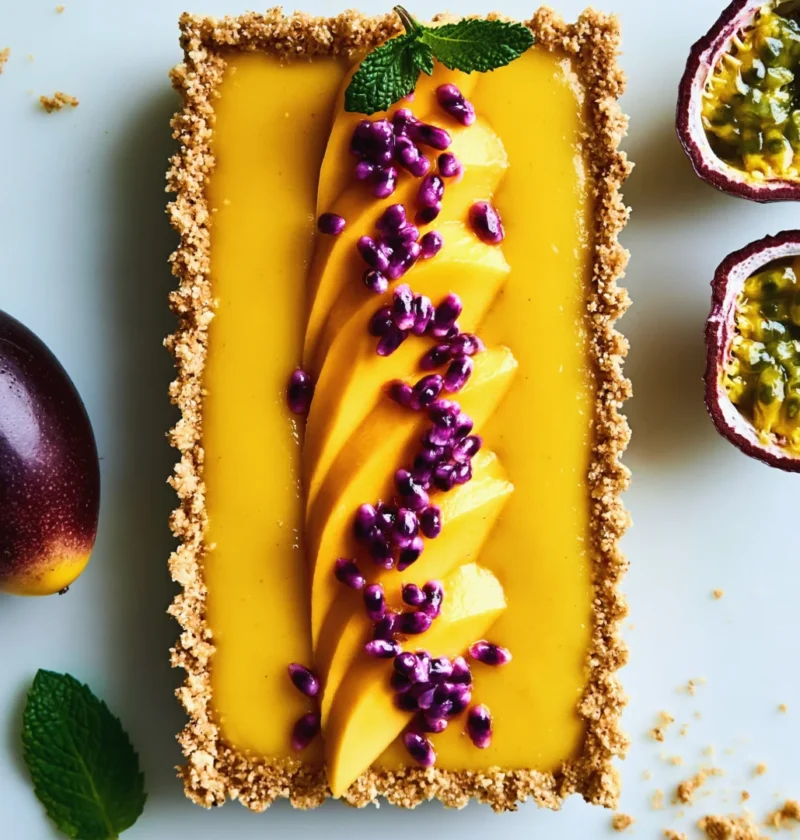 Vegan Mango Passion Fruit Tart