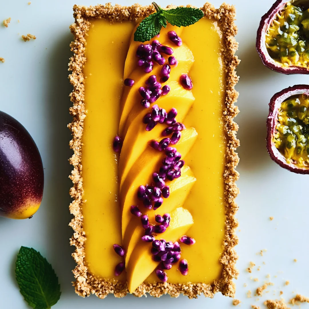 Vegan Mango Passion Fruit Tart