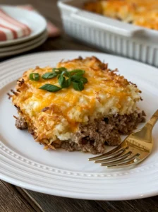 4-Ingredient Beef and Hashbrown Casserole