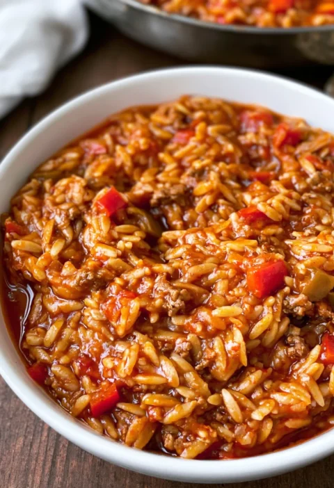 Cheesy Stuffed Pepper Orzo