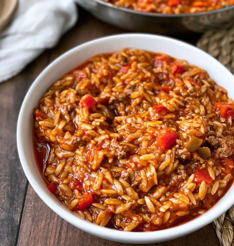 Cheesy Stuffed Pepper Orzo