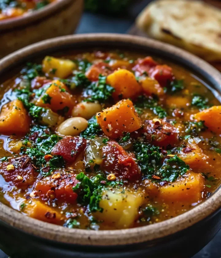 Cozy Slow Cooker Fall Harvest Vegetable Soup