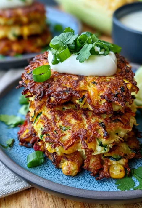 Crispy Zucchini Corn Fritters