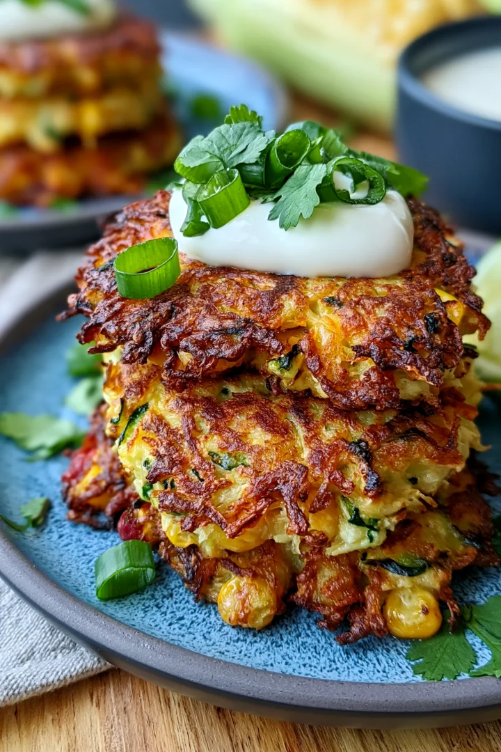 Crispy Zucchini Corn Fritters
