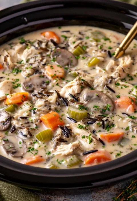 Crock Pot Chicken Wild Rice Soup