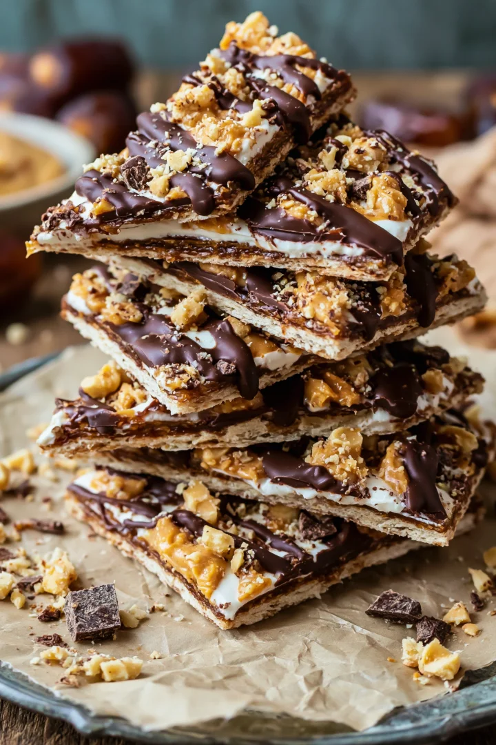 Date Bark with Peanut Butter Greek Yogurt