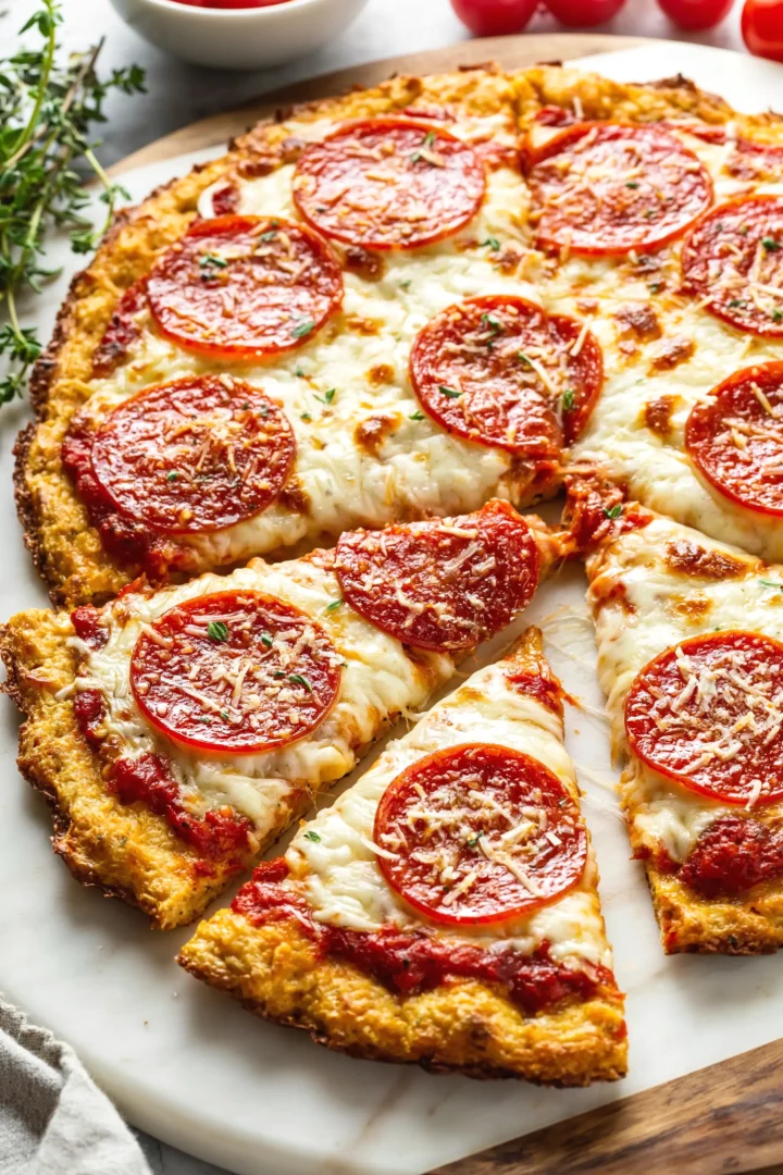 Easy Low-Carb, High-Protein Chicken Crust Pizza
