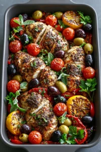High Protein Mediterranean Chicken Bake for a Flavor Boost