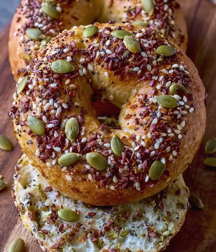 Homemade Everything Bagel Pumpkin Seed Bagels
