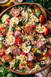 Italian Grinder Pasta Salad with Chili Crisp