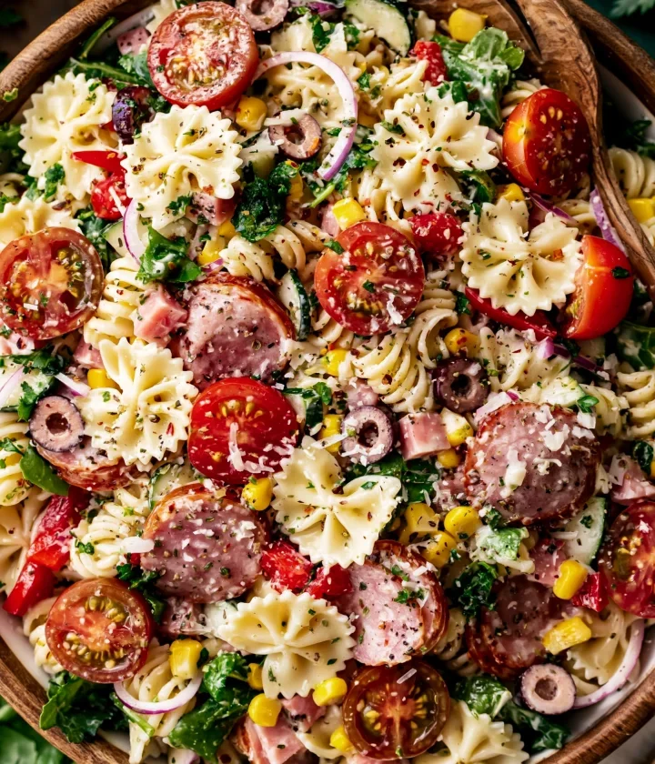 Italian Grinder Pasta Salad with Chili Crisp