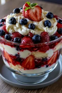 Perfect Red White and Blue Labor Day Trifle