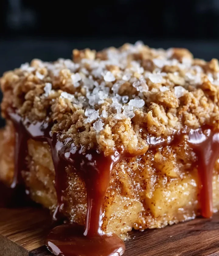 Perfect Salted Caramel Apple Crisp