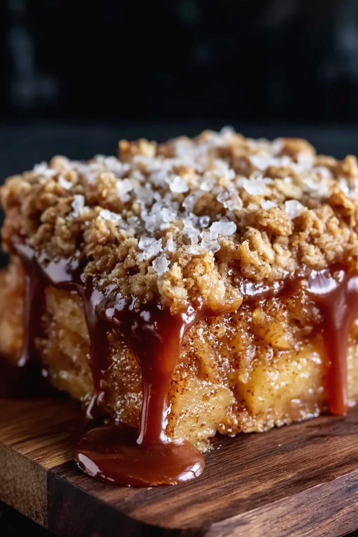 Perfect Salted Caramel Apple Crisp