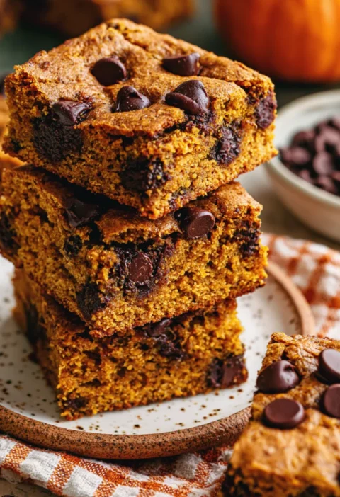 Pumpkin Chocolate Chip Bars