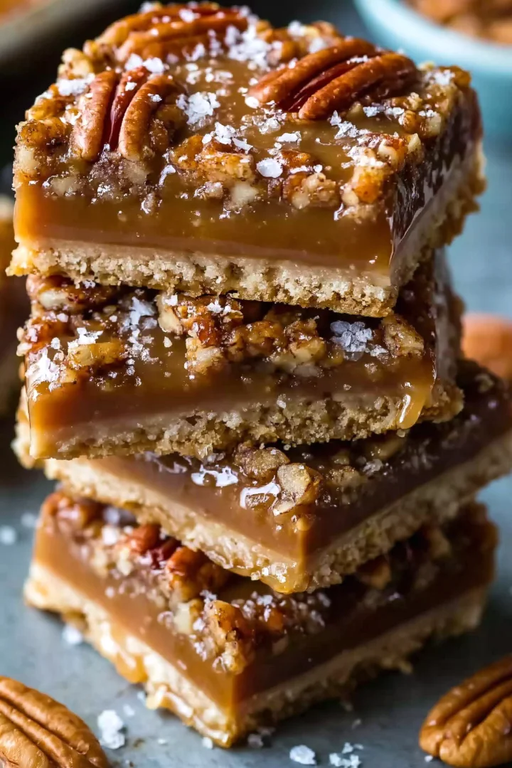 Salted Caramel Pecan Pie Bars