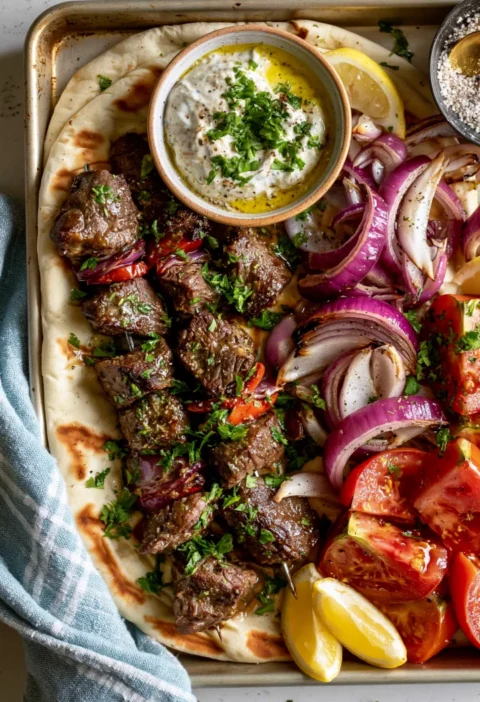 Sheet Pan Beef Kebabs