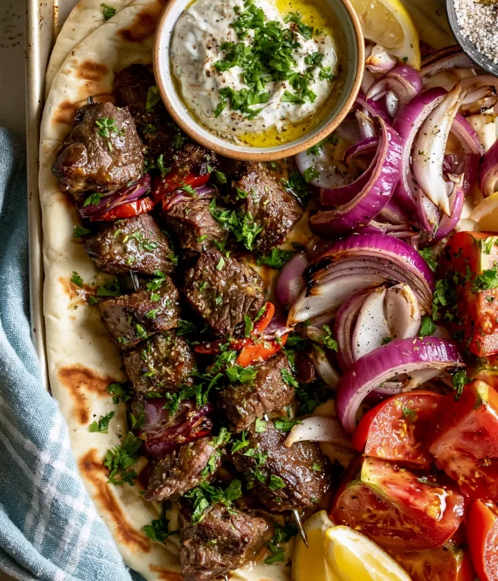 Sheet Pan Beef Kebabs