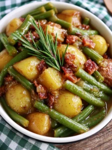 Slow Cooker Amish Potatoes and Green Beans