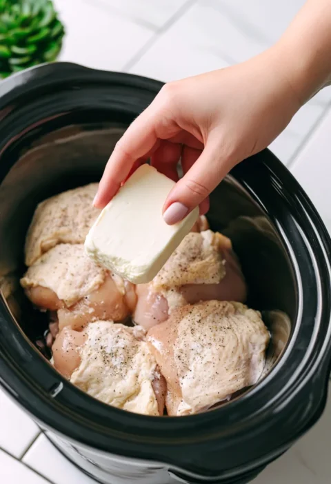 Slow Cooker Cream Cheese Salsa Chicken