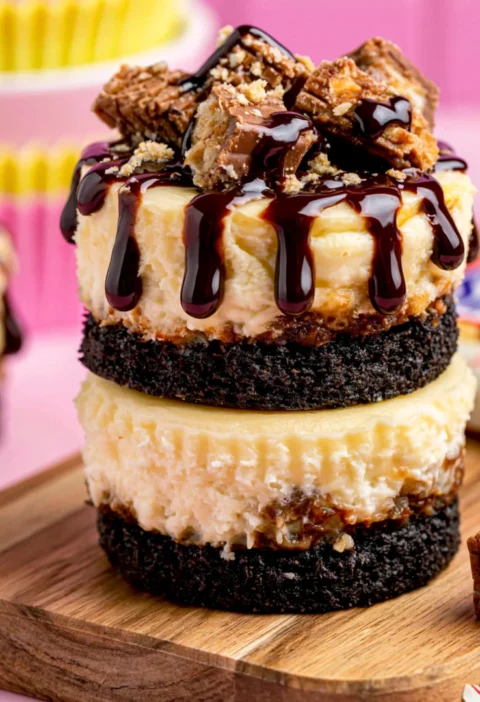 Snickers Mini Cheesecakes